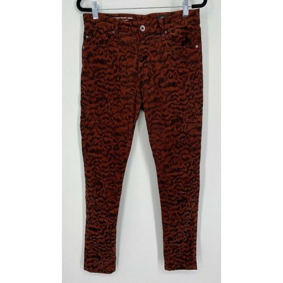 AG Adriano Goldschmied The Farrah Corduroy Pants Size 27 High Rise Skinny Ankle - Picture 1 of 12